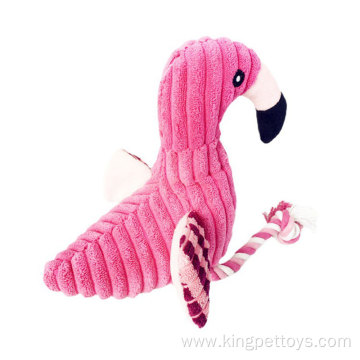 High Quality Dog Chew Plush Toy Flamingo